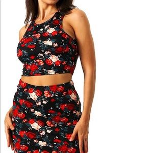 Crop Top Pencil Skirt Set